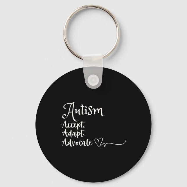 Llavero Aceptar un autismo de defensa adaptable apoyar un  (Anverso)