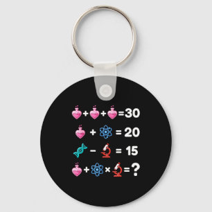 Llavero Acertijo de Matemáticas de Ciencias San Valentín Q