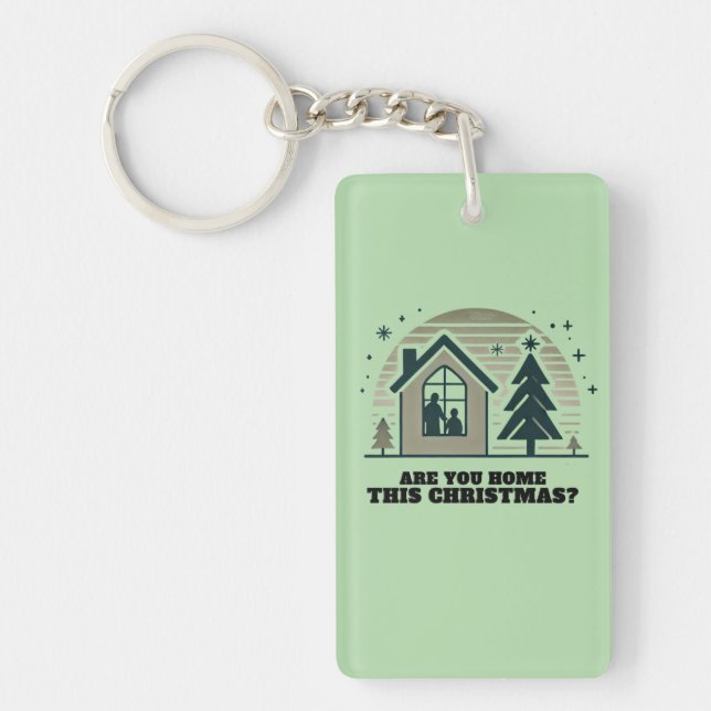 Llavero Acogedores Navidades en casa decoración artística (Frente)