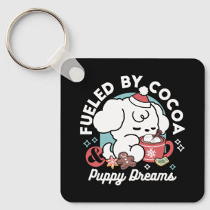 Llavero Acogedores sueños de cachorro - chocolate caliente