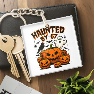 Llavero Acosado por 67 Famosos Fantasma Y Calabaza Hallowe