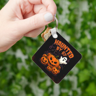 Llavero Acosado por 67 Famosos Fantasma Y Calabaza Hallowe