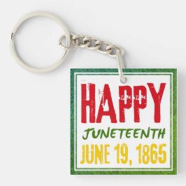 Llavero Acrílico Cuadrado de Juneteenth Regalo de 