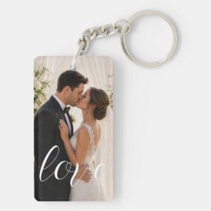 Llavero Acrílico de Amor con 2 Fotos Personalizada