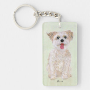 Llavero Acrílico de Doble Cara de Perro Morkie