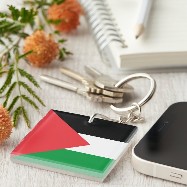 Llavero Acrílico de la bandera del estado de Palestina (Frente Derecha)