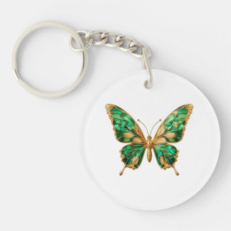 Llavero Acrílico de Mariposa con Hoja de Oro Esmer