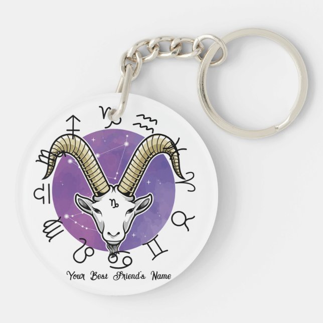 Llavero Acrílico de Virgo Capricornio (Atrás)