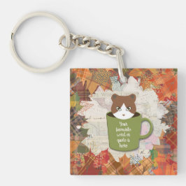 Llavero Acrílico del gato de caída rota