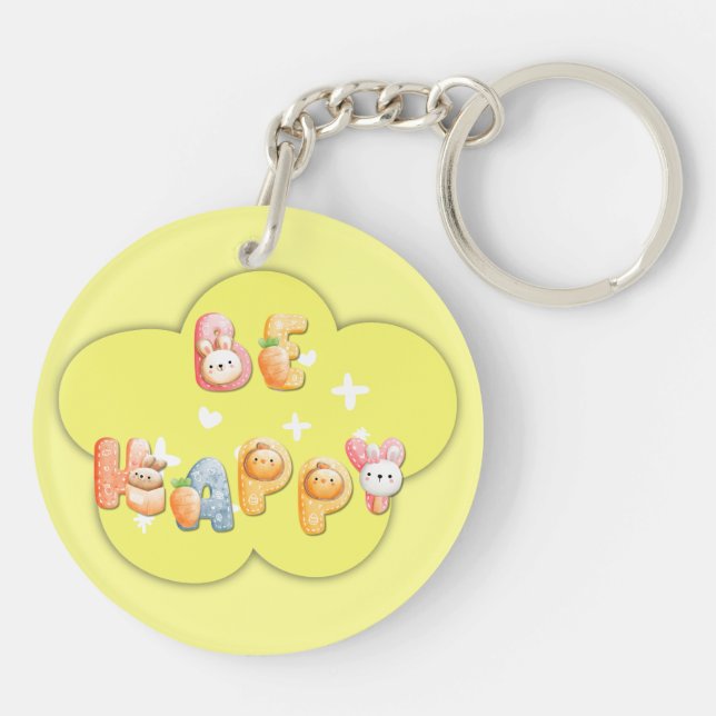 Llavero acrílico | Ser feliz (Atrás)