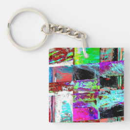 Llavero Acrylic Keychain – Abstract Grid
