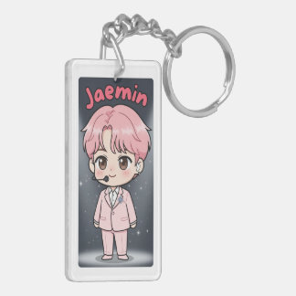 Llavero Acrylic Keychain Jaemin Pink Hair Edition