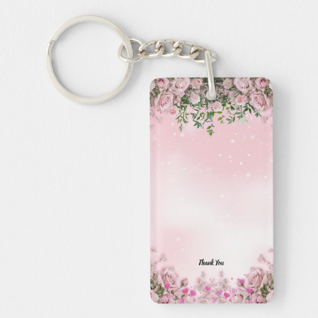 Llavero Acrylic Wedding Keychain Favor – Double‑Sided (Frente)