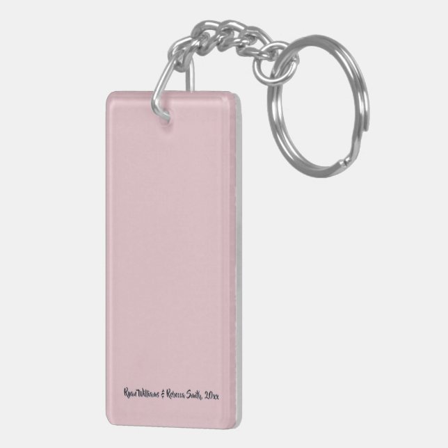Llavero Acrylic Wedding Keychain Favor – Double‑Sided (Atrás Derecha)