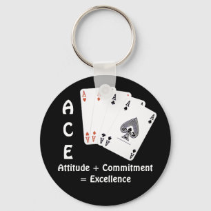 Llavero Actitud ACE + Compromiso = Excelencia