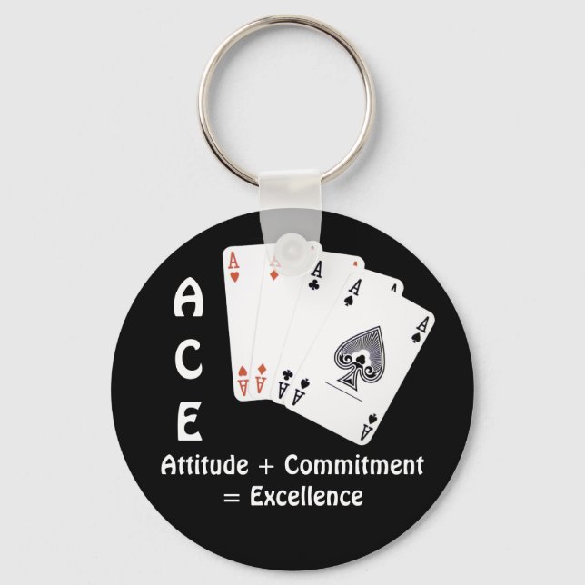 Llavero Actitud ACE + Compromiso = Excelencia (Anverso)