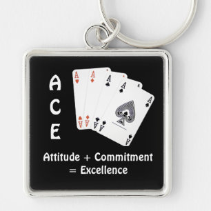 Llavero Actitud ACE + Compromiso = Excelencia