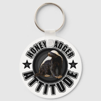 Llavero ACTITUD de Honey Badger - Diseño redondo