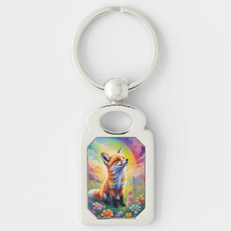Llavero Actitud positiva Red Fox Pup Keychain