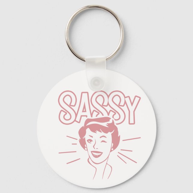 Llavero Actitud retro sassy (Anverso)