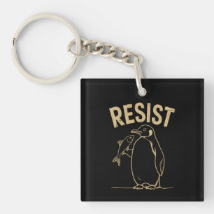 Llavero Activismo de Pingüinos de Resistencia Protesta Vin