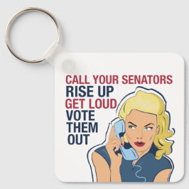 Llavero Activista política feminista Mujeres demócratas vo