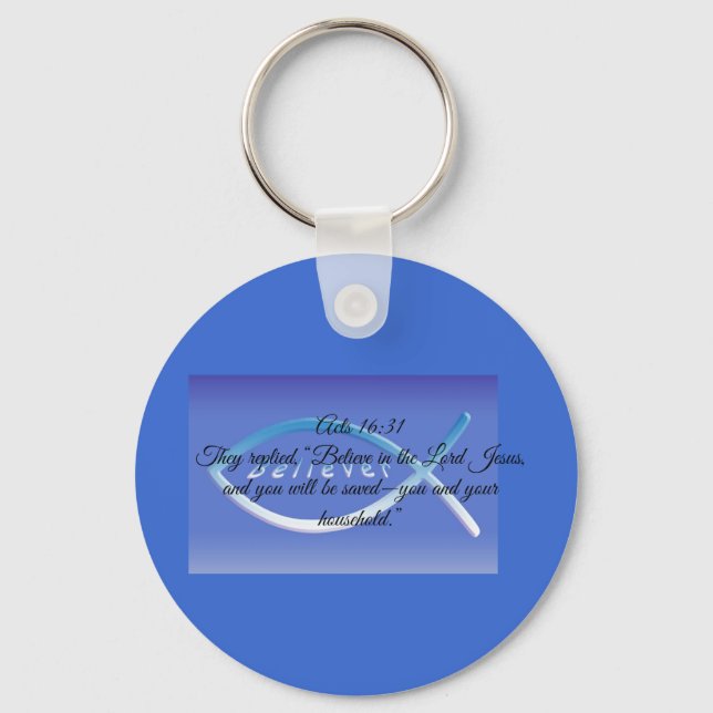 Llavero Acts 16:31 Keychain (Anverso)