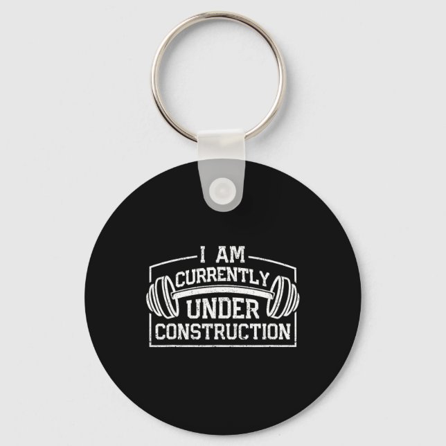Llavero Actualmente Estoy En Construcción, Gym Workou Funn (Anverso)