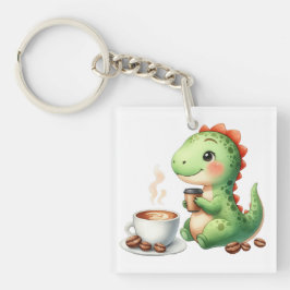 Llavero acuarela Cute Dinosaur T Rex beber acrílico