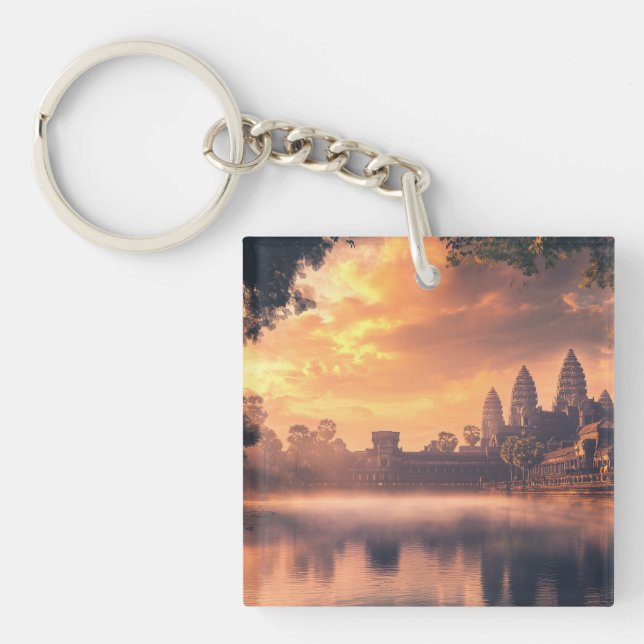 Llavero Acuarela de Angkor Wat (Frente)