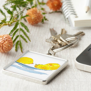 Llavero Acuarela de fruta amarilla de los lemones