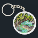 Llavero Acuarela del Parque Nacional Everglades<br><div class="desc">Mira este impresionante ilustracion acuático del Parque Nacional Everglades y prepárate para algunas aventuras. ¡Mira también mi tienda para más diseños!</div>