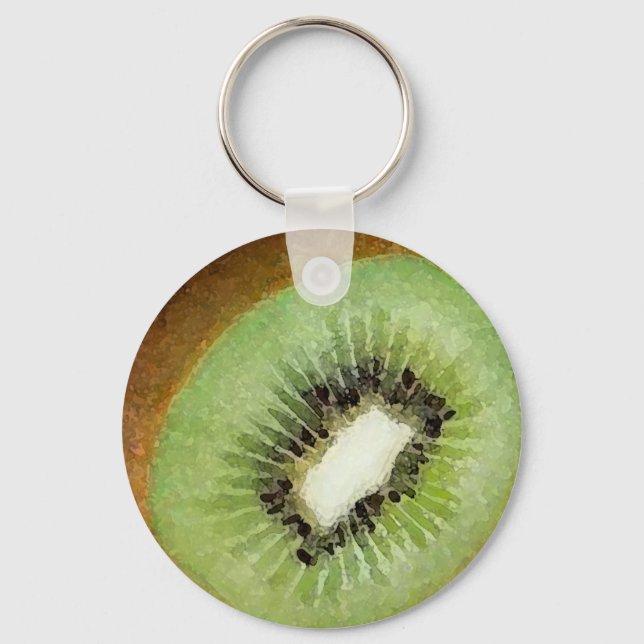 Llavero Acuarela Kiwi - Cadena de teclas (Anverso)