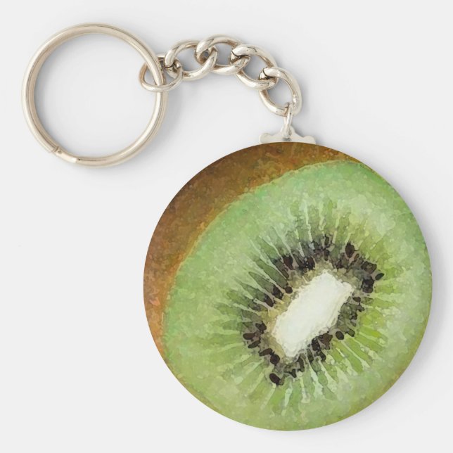 Llavero Acuarela Kiwi - Cadena de teclas (Frente)