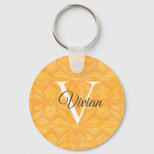 Llavero acuarela naranja