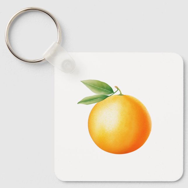 Llavero Acuarela Naranja (Anverso)