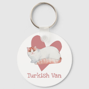 Llavero Acuarela turca de Van Cat Kitty Corazón Rosa