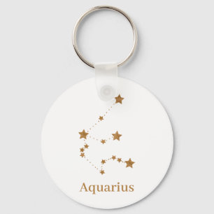 Llavero Acuario de oro del Rótulo Zodiaco moderno   Aire d