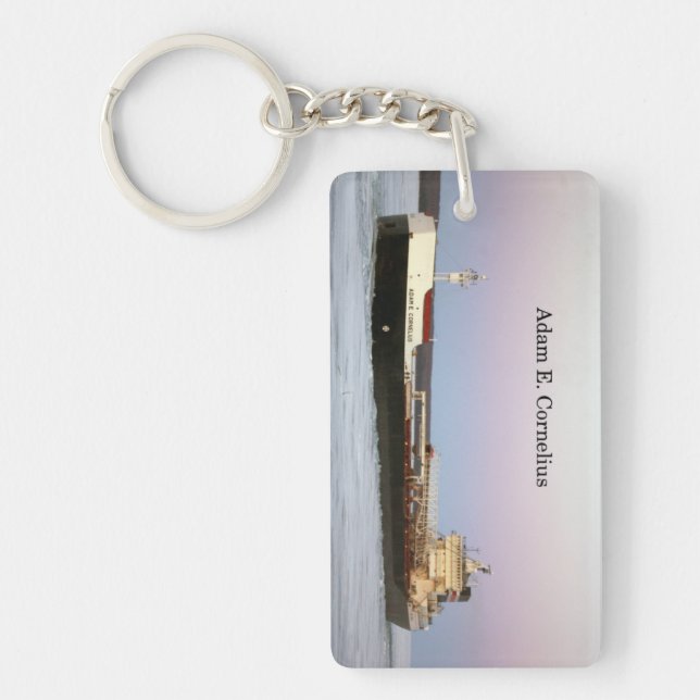 Llavero Adam E. Cornelius rectángulo de llave acrílica (Frente)