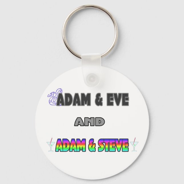 Llavero Adam y Eve y Adam y Steve (Anverso)