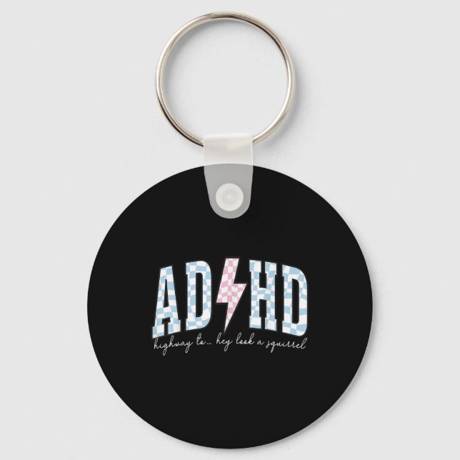 Llavero Adhd Graciosa Salud Mental Sobreestimulada Concien (Anverso)