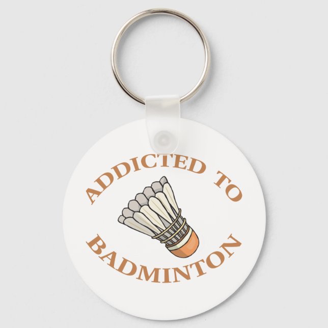Llavero Adicto A Badminton (Anverso)