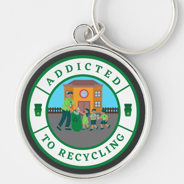 Llavero Adictos al reciclaje (Frente)