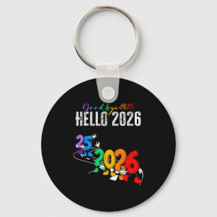 Llavero Adiós 2025 Hola 2026 Dibujos Animados Divertidos A