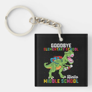 Llavero Adiós primaria hola T Rex de la escuela secundaria