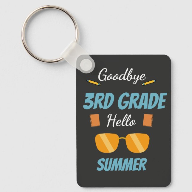 Llavero Adiós Tercer Grado Hola Escuela de Verano para Gra (Anverso)