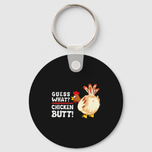 Llavero Adivinanza Divertida_ Trasero de Pollo! Diseño Grá