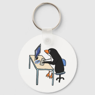 Llavero administrador de sistema del tux del pingüino