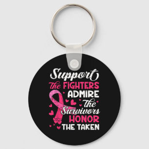Llavero Admire el apoyo al cáncer y honre las advertencias