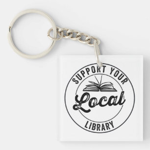 Llavero Admite su imán de biblioteca local